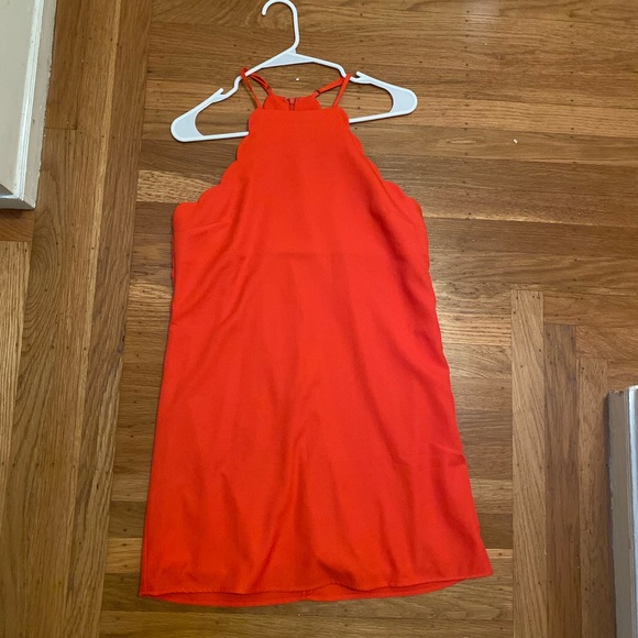 Halter coral red dress - Picture 2 of 3